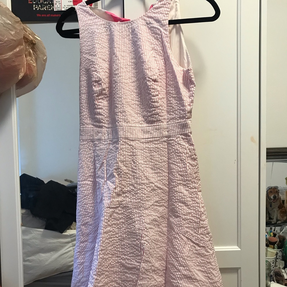 Seersucker Jcrew bow dress